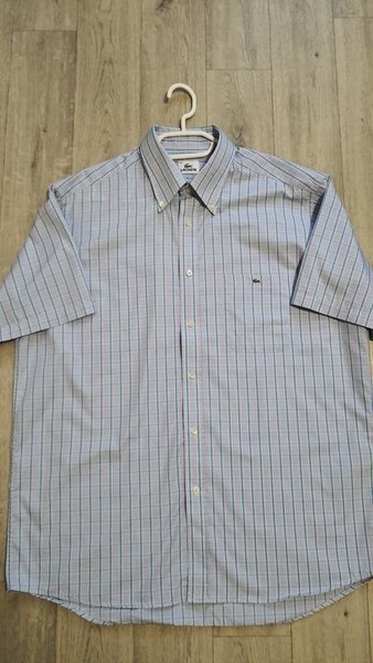 Men Lacoste Shirt Grey Cotton 40 /L / 48 #A0BT