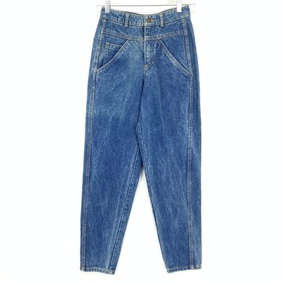 Vintage 80s Liz Wear High Waist Tapered Leg Acid Wash Jeans Women Size 24''P