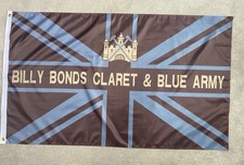 West Ham Billy Bonds Claret & Blue Army Flag