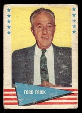 1961 FLEER BASEBALL GREATS FORD FRICK 29 FAIR BASEBALL