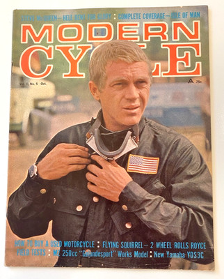 1965 Modern Cycle Magazine Steve McQueen As featured in the 40 Summers Ago Book