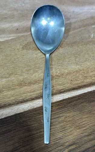 Vintage Gorham "Stardust" Sterling Silver Spoons MCM Sugar Spoon 6”