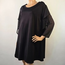 Imperial Italy Little Black Dress Stretch Flowy Sleeves Vintage Minimalist