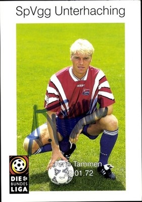 Autograph card footballer Arne Tammen, SpVgg Unterhaching, autograph - 11597540