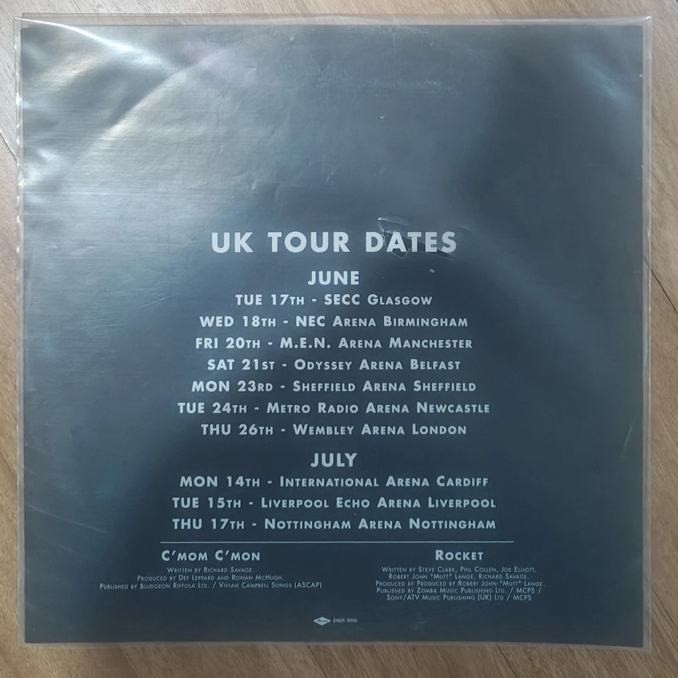 Def Leppard C,mon C,mon "UK Tour Edition" Fully Signed LP Picture Disk Record  - Image 3 of 4