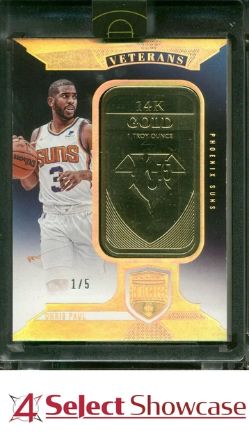 2021 PANINI EMINENCE VETERANS 14K GOLD BAR #VS-CPL CHRIS PAUL #/5 ENCASED