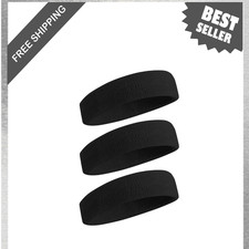 Sports Sweatbands for Men Women Moisture Wicking Cotton Terry Headbands Tennis