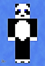 Panda "Minecraft" Original Pop Art Print - 13 x 19 Poster