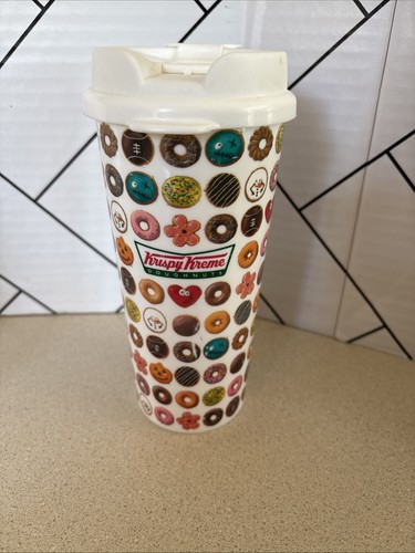 Krispy Kreme Doughnuts Donut Whirley Coffee Double Walled Travel Tumbler Plastic