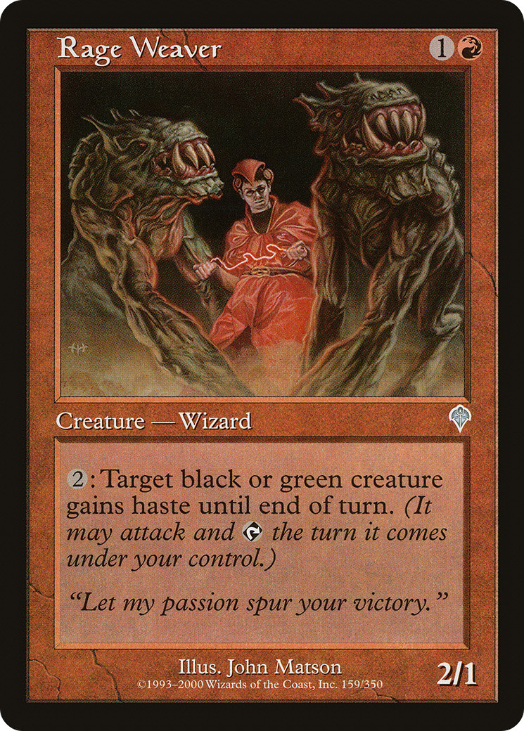 Rage Weaver #159 (Foil) (MP) Invasion INV Magic MTG