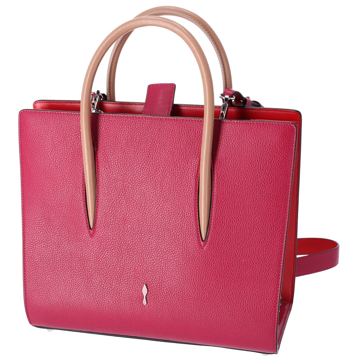Christian Louboutin Paloma Medium Handbag Pink Solid Classic