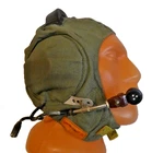 Pilot Gsh-6 Green Inner Flying Comms Helmet USSR Air Force High Alt 1980s Size 2
