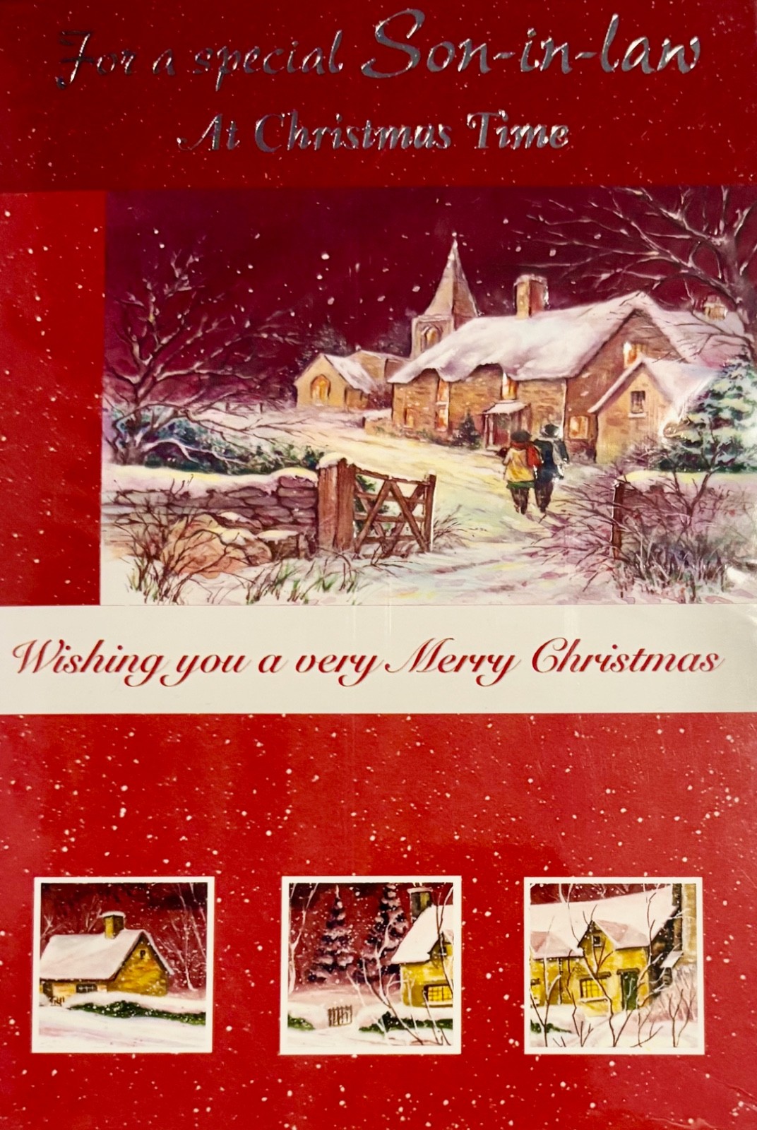 For a special Son-in-Law at Christmas time greetings card, brand new