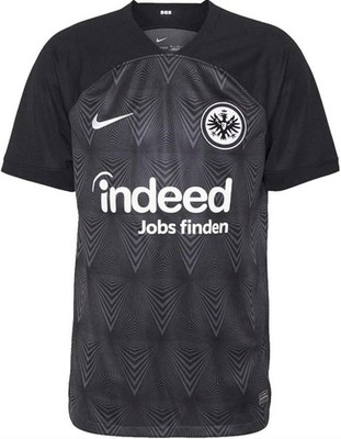 Nike Eintracht Frankfurt Soccer Jersey Dri-Fit Black Gray S Football Shirt