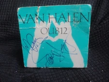 VAN HALEN AUTOGRAPHED/SIGNED PROMO OU812 STAND UP DISPLAY-RARE!!-JSA CERTIFIED