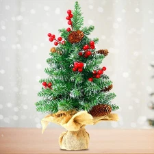 KatchOn 16" Mini Christmas Tree Pine Cones Red Plastic Holiday Decor