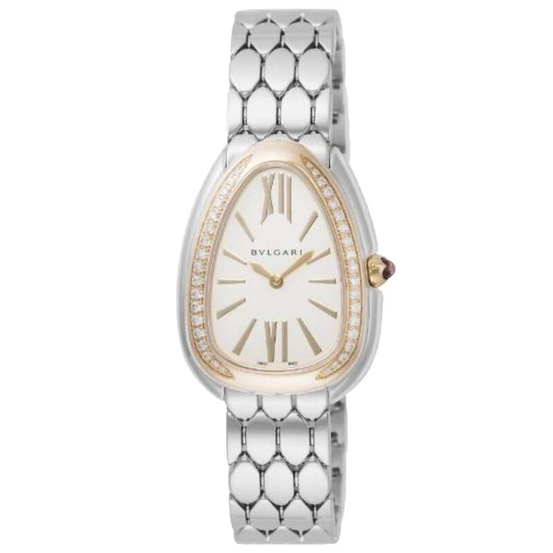 Bvlgari Stainless Steel Silver Band Wristwatches