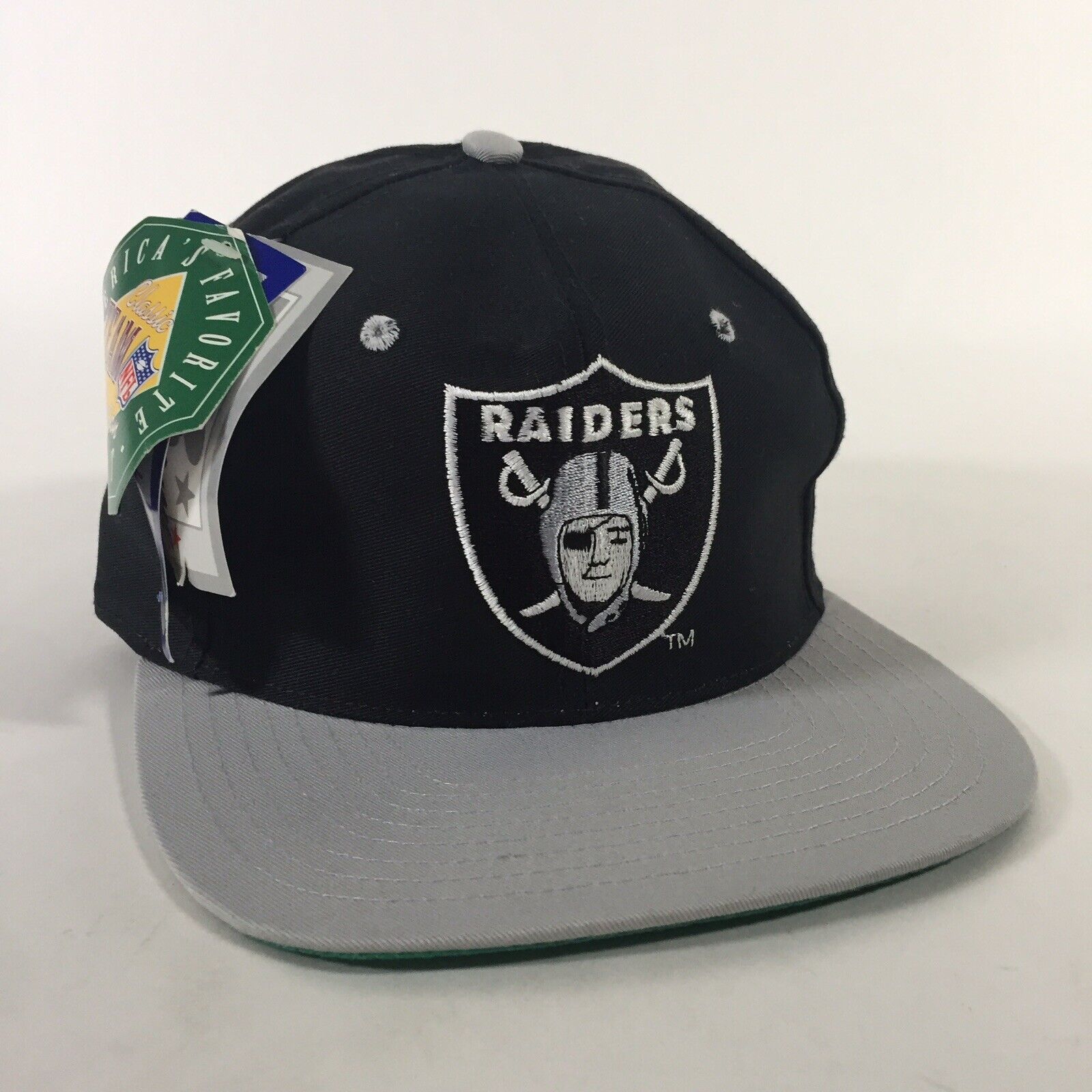 Vintage 90s Deadstock NWT Hat Los Angeles Raiders Oakland The Game 7” Fitted