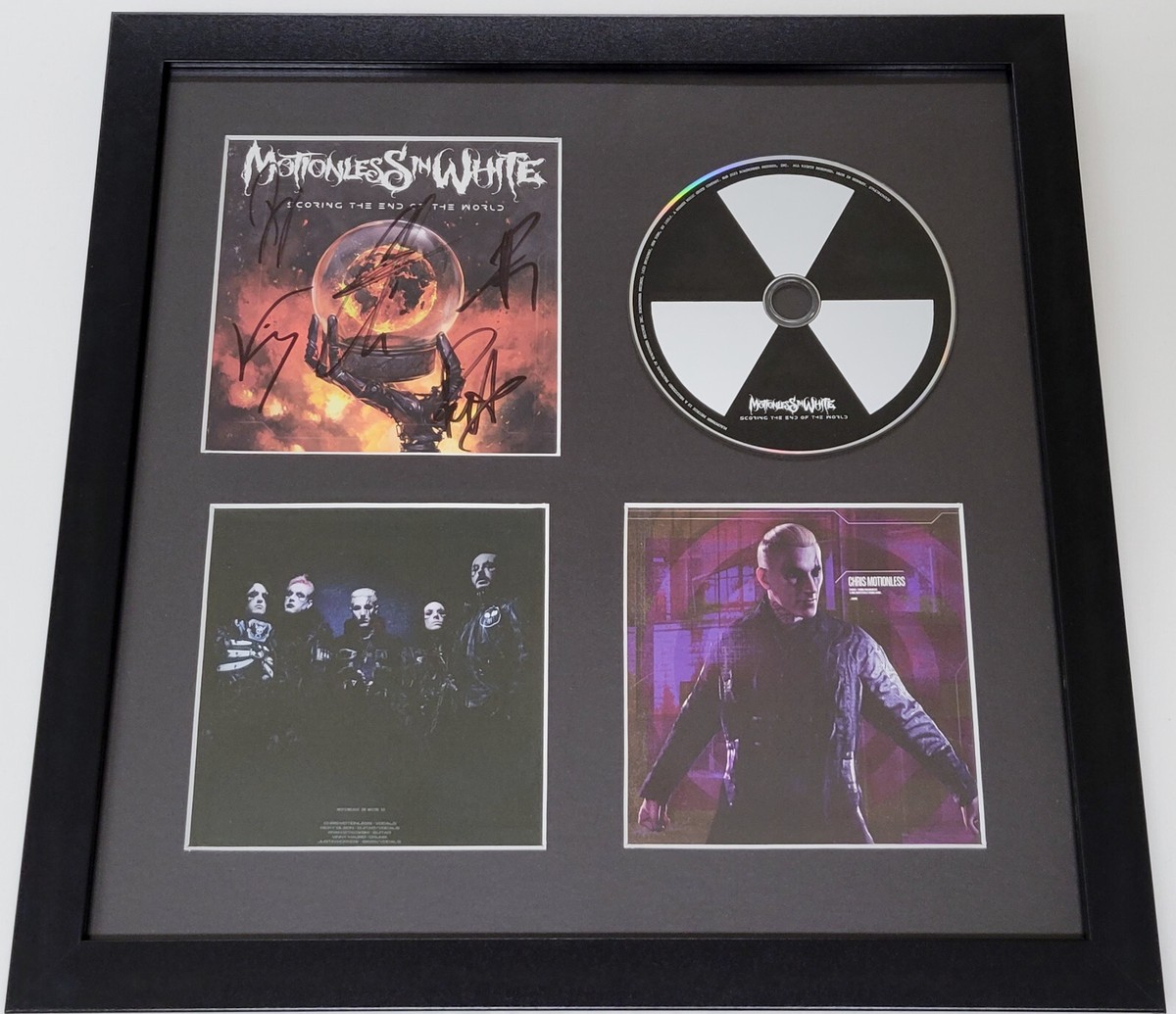 MOTIONLESS IN WHITE Signed Scoring The End Of World CD Album Art