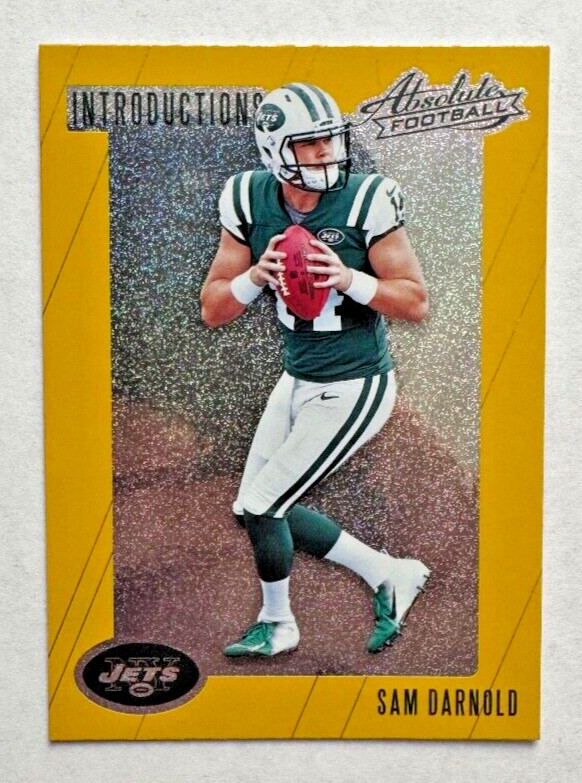 Sam Darnold 2018 Panini Absolute Introductions Spectrum Gold RC #IN-SD Jets