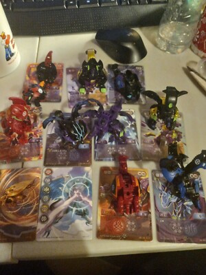 Bakugan Armored Alliance Fusion Lot With 9 Figures, 9 Character Cards, 2 Gate
