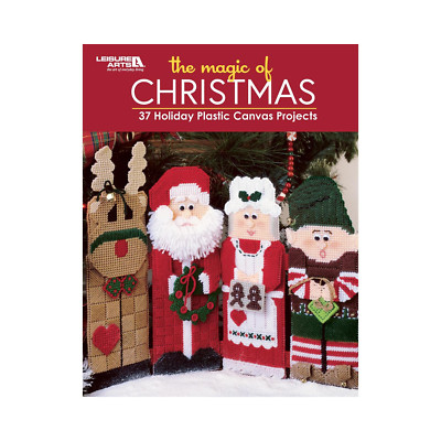 Leisure Arts Magic Of Christmas Plastic Canvas Cross Stitch Book