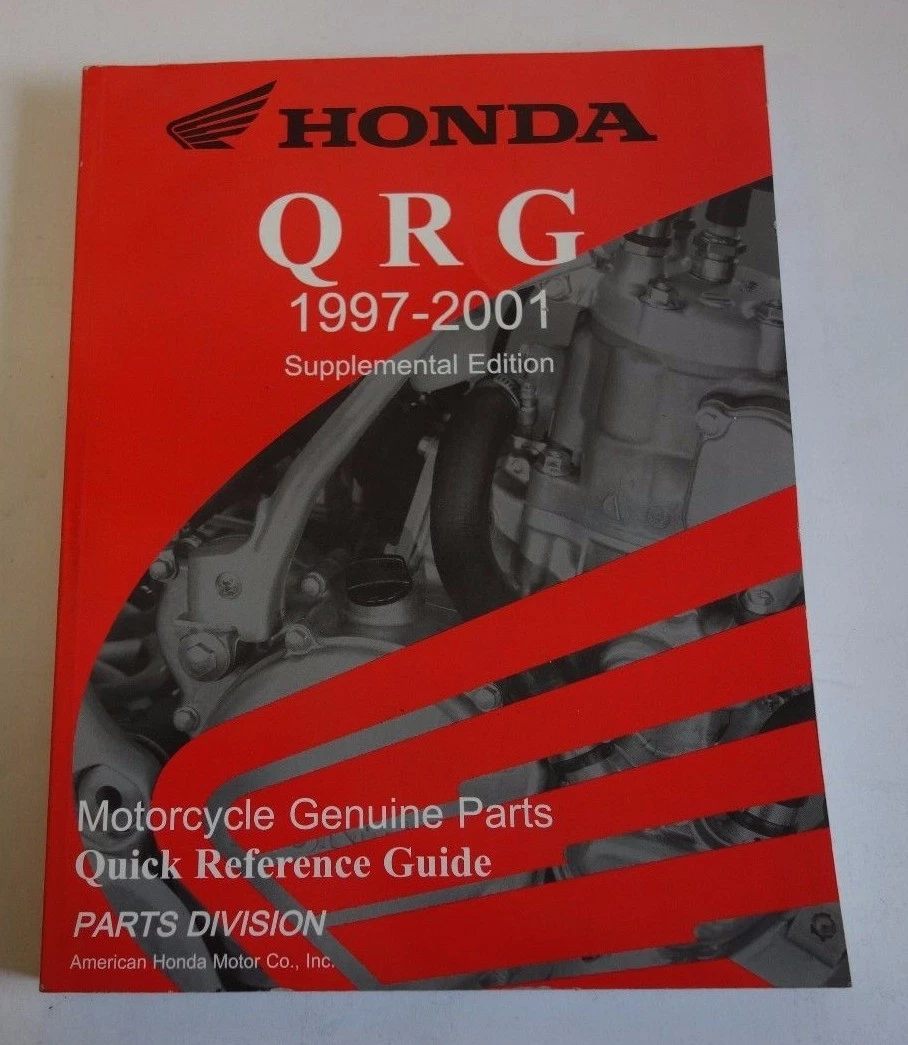 1997-2001 Honda Motorcycle Quick Reference Guide OEM Supplement Edition