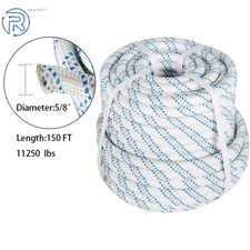 5/8" x 150' Double Braid Nylon Polyester Arborist Bull Rope Pulling Rigging Line