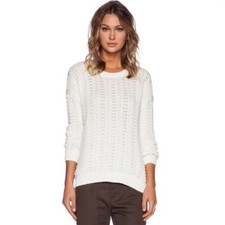 NWT 395 Vince Mercerized Textured Sweater cream XL