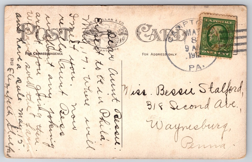 M.E. Church & High School Camptown Pennsylvania PA 1912 Postcard eBay