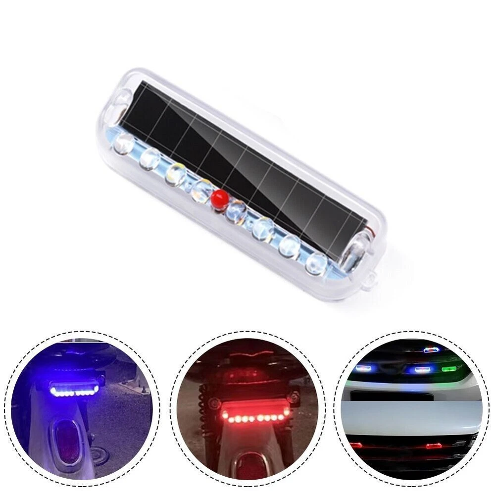 No Wiring Warning LED Light Waterproof Solar Warning Light Motorcycle