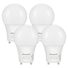 DEWENWILS 4 Pack GU24 LED Light Bulb, Dimmable 2 Prong Light Bulbs,Warm White