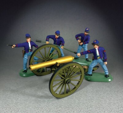 BRITAINS SUPER DEETAIL 52105 UNION NAPOLEON CANNON WITH 4 MAN CREW