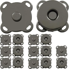 16 Pcs Magnetic Snaps for Purses Plum Magnetic Buttons,15Mm Sew on Magnetic Snap