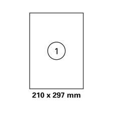 50 szt. naklejek do drukarki 210 x 297 DIN A4 z jednostronnym tylnym szczelinem