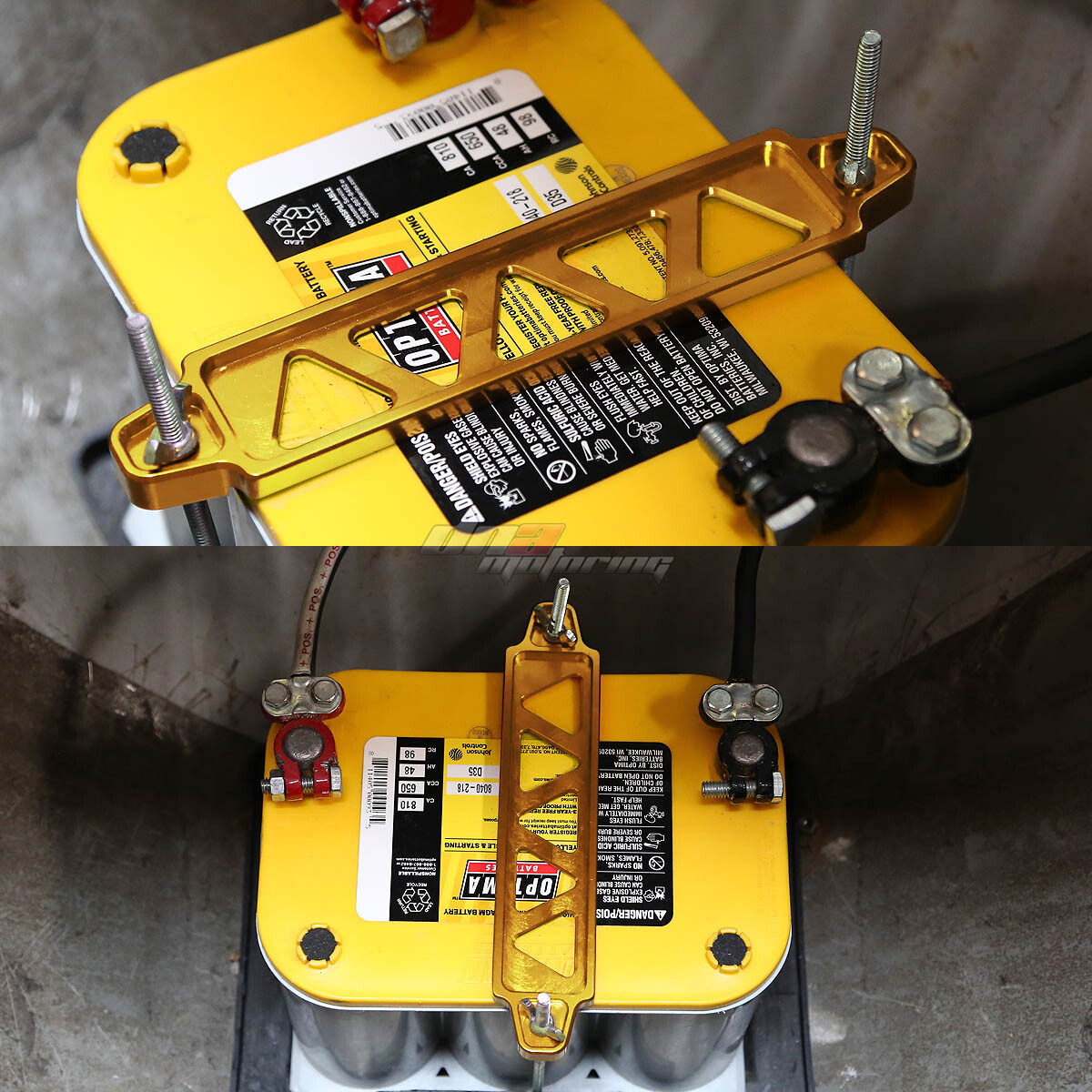 19cm/ 22cm Aluminum Universal Car Battery Tie Down Bar Mounting Bracket