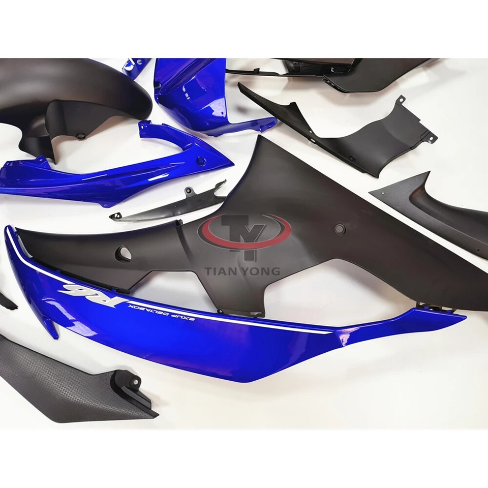 Blue Black Fairing Kit For Yamaha YZFR6 20082016 YZF R6 ABS Injection