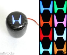 8 Colors Led Carbon Fiber Manual Shift Knob H Logo M10x1.5mm