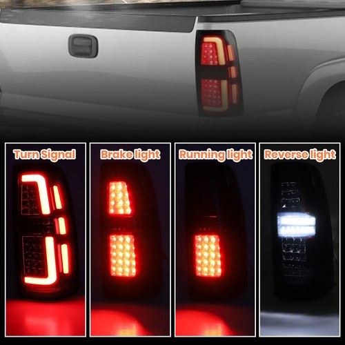 2PCS LED Tail Light For Chevy Silverado 1999-2005 2006 GMC Sierra 1999-2001 2002 - Picture 2 of 11