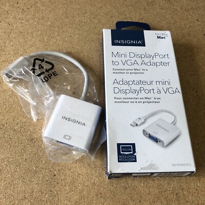 Insignia Mini DisplayPort to VGA Adapter Cable -Connect Macbook iMac to Monitor