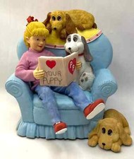 Vintage Pound Puppies "Your Puppy" Ceramic Bank, Mango Designs 2002 - EC