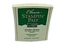 Stampin Up Pad- Garden Green- Retired Style Firm Foam