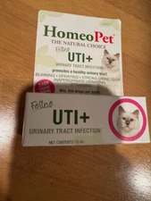 NEW  HomeoPet Feline UTI+ Natural Pet Medicine. 15  ML CATS SEALED