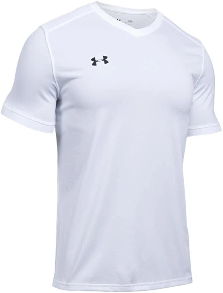 Men's Under Armour Threadborne Match Jersey Small White Short Sleeve Shirt