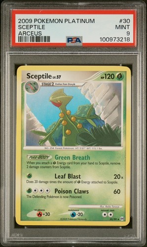 Sceptile 30/99 Pokemon Platinum Arceus Rare - PSA 9  ***POP 5 (0 HIGHER!!!)***