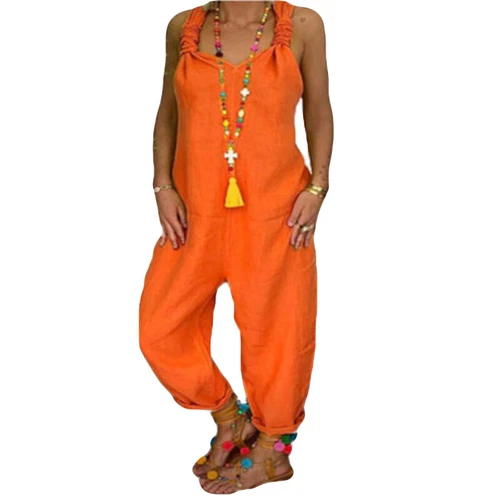 S-5XL tuta donna casual ampia moda salopette tuta da gioco pantaloni salopette - Foto 12 di 30