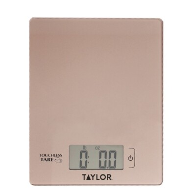 Taylor Pro 5 kg elektronische digitale Küchenwaage Roségold Kunststoff berührungslos Tara
