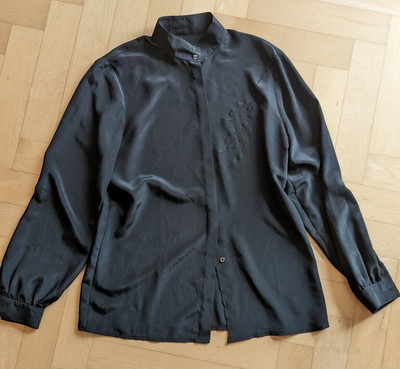 Drei Damen Hemd  Bluse schwarz Gr. 38  lang- und kurzarm