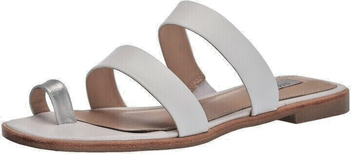 APL NUOVI SANDALI COMFORT STEVEN NEW YORK BIANCO ARGENTO PELLE MISURA 7 5 M