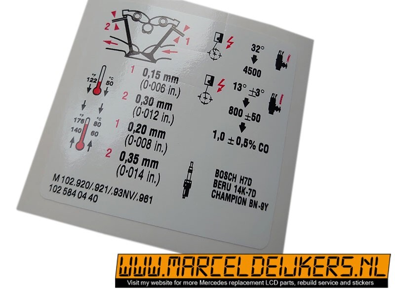 Mercedes "Achtung!" Warning Decal – 0005842040 For W123, W201, W126, W116, R129